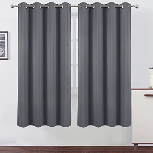 Grey Thermal Blackout Curtains (Grey / 52"W x 72"L (Pack of 2))
