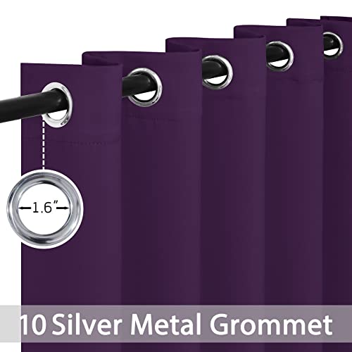 Room Darkening Curtains 62x72 inch Length Purple (Purple / 62"W x 72"L (Pack of 2))
