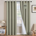 100% Blackout Linen Curtains 96" L 2 Panels Heathered Tea (Heathered Tea / 52"W x 96"L (Pack of 2))