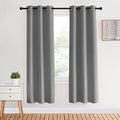 Blackout Window Curtains & Drapes 70" Long (Silver Gray / 34"W x 70"L (Pack of 2))