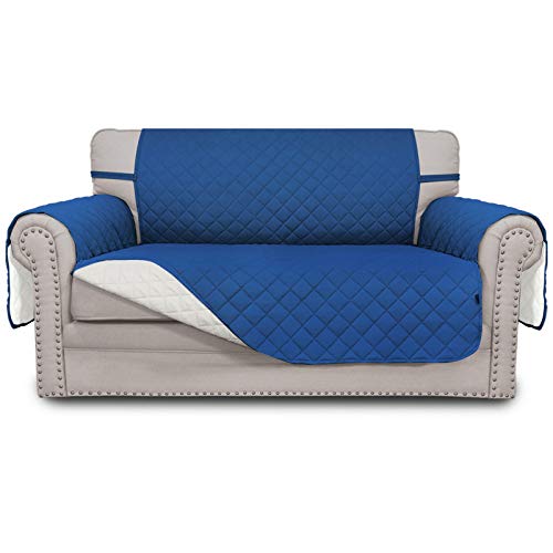 Reversible Couch Cover (Blue/Ivory / Medium Loveseat)