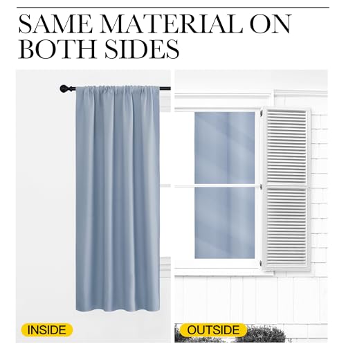 Living Room Curtains (Vintage Blue / 70"W x 84"L (Pack of 2))