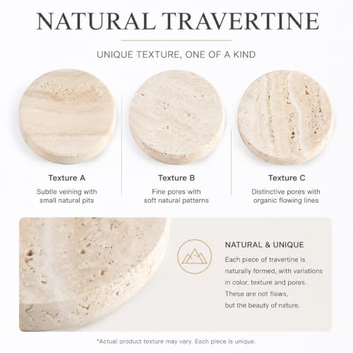 Marble Jewelry Dish (Travertino Romano / 4")