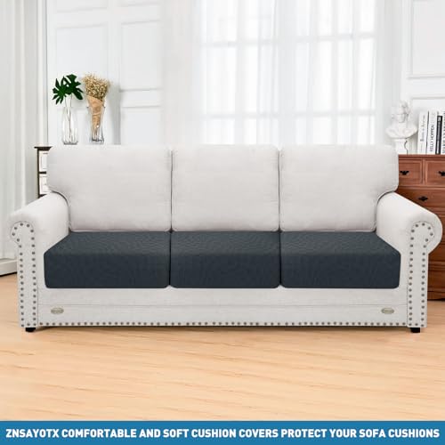 2025 Stretch Cushion Cover for Sofa (3 Cushion Sofa / Dark Grey (New Arrived))