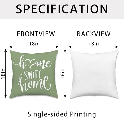 Throw Pillow Covers 18x18 (Sage Green / 18" x 18" (Pack of 4))