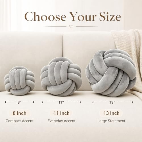 Light Gray Knot Pillow Ball (A1-light Gray / 8inch)