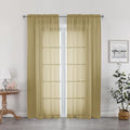 Gold Sheer Curtains 78 Inch Length 2 Panels Set (Gold / 42"W x 78"L (Pack of 2))