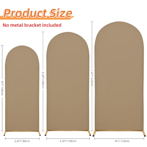 6.6FT Wedding Arch Cover (khaki / 6.6FT)