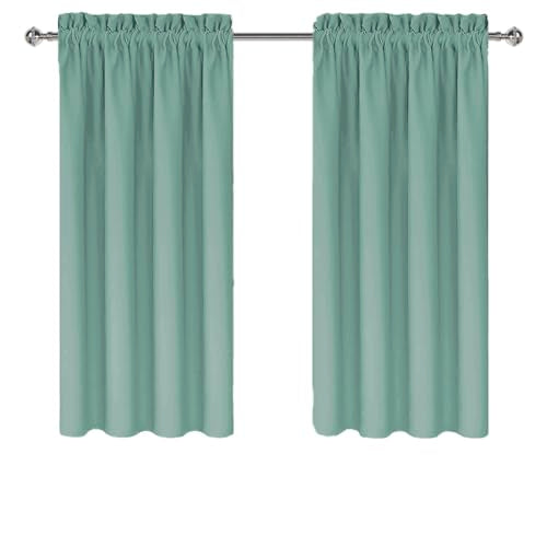 Blackout Curtains for Bedroom 38 x 45 Inch Long Sage Green 2 Panels (Sage Green / 38"W x 45"L (Pack of 2))