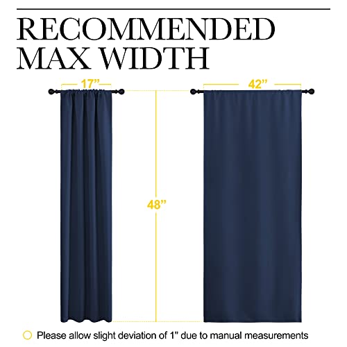 Curtains Blackout Draperies (Navy / 42"W x 48"L (Pack of 2))