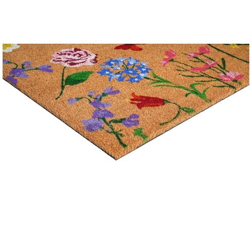 Butterfly Garden Doormat (Butterfly Garden / 1'5" x 2'5" (Rectangular))