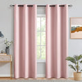 Light Pink Blackout Bedroom Curtains 84 Inch Long Light Blocking (Light Pink / 42"W x 84"L (Pack of 2))