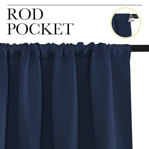 RV Blackout Curtains for Camper Windows (Navy / 29"W x 20"L (Pack of 2))