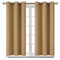 Short Curtains for Small Window 54 Inch Long (Khaki / 38"W x 54"L (Pack of 2))