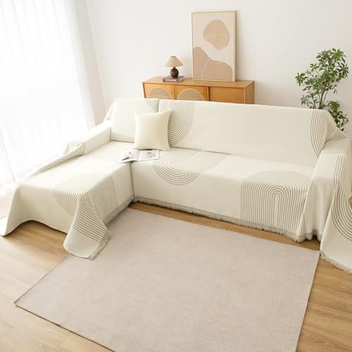 Couch Cover for Sofa (Arc Cream / 91*150 inch)