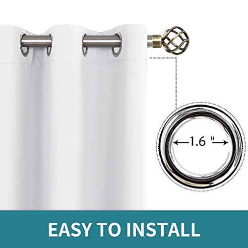 Pure White Room Darkening Curtains 72 Inch for Bedroom (Pure White / 42"W x 72"L (Pack of 2))