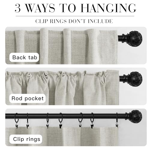 100% Blackout Cream Curtains (Cream / 52"W x 90"L (Pack of 2))