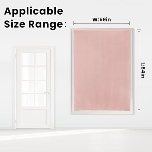 Self Adhesive Blackout Curtains (59"W x 84"L (Pack of 1) / Pink)