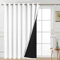 Pure White Blackout Patio Door Curtain Panels W100 x L84 (100"W x 84"L (Pack of 1) / Pure White)