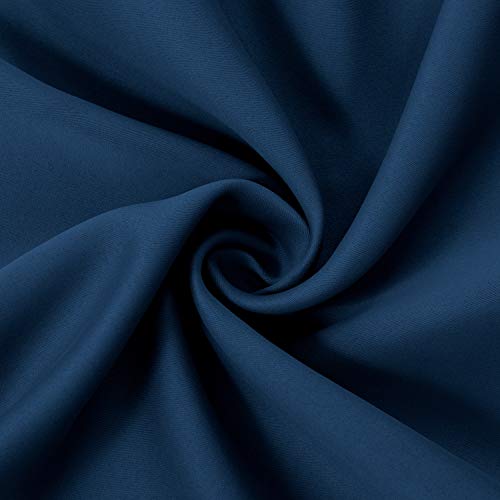 Navy Blue Blackout Curtains 34 x 84 Inch Length (Navy / 34"W x 84"L (Pack of 2))