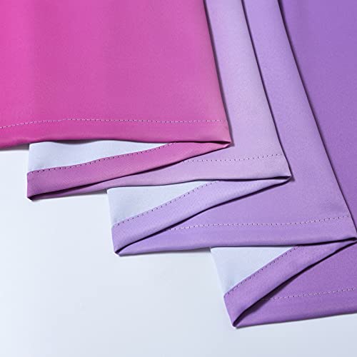 Ombre Pink and Purple Curtains for Bedroom (52"W x 72"L (Pack of 2) / Pink and Purple)