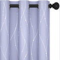 Living Room Curtains 63 Inches Long (Light Purple/Wave Dots / 42"W x 63"L (Pack of 2))
