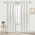 Blackout Curtains for Bedroom Living Room 38 x 84 Inch Long Ivory (Ivory / 38"W x 84"L (Pack of 2))