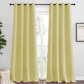 Paler Yellow Blackout Curtains 96" Long for Office (Paler Yellow / 55"W x 96"L (Pack of 2))