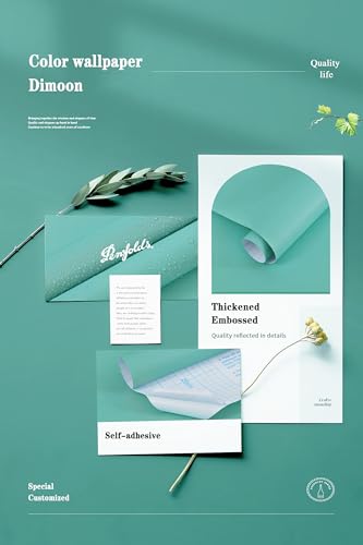 236.2''x17.7''Mint Green Peel and Stick Wallpaper Contact Paper Modern Self Adhesive Wall Paper Removable Textured Solid Color Shelf Cabinet Vinyl Roll (Mint Green / 236.2" x 17.7")