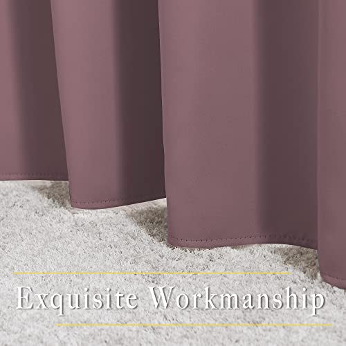 Blackout Curtains 90 inch Length (Dry Rose / 52"W x 90"L (Pack of 2))
