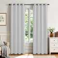 Blackout Curtains 95 Inch Length 2 Panels Set (Greyish White / 52"W x 95"L (Pack of 2))