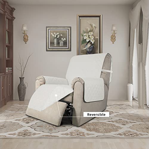 Reversible Couch Cover (Ivory/Ivory / Medium Recliner)