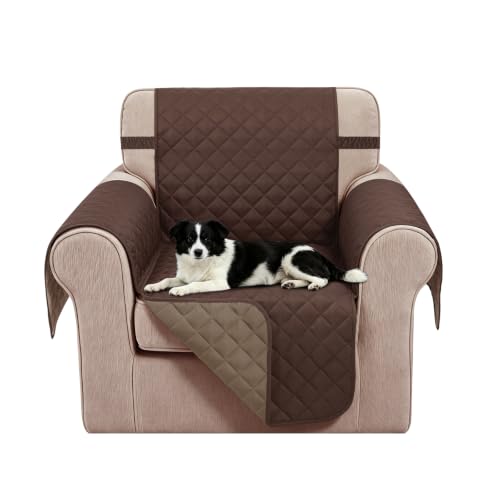 Reversible Recliner Chair Covers (Chocolate/Taupe / 23'' Chair)