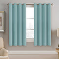 Blackout Curtain for Living Room Thermal Insulated Window Treatment Curtain Extra Long 63 inch Length Energy Saving Solid Grommet Top Blackout Drape (52"W x 63"L (Pack of 1) / Mineral Blue)