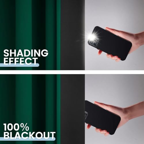 Dark Green 100% Blackout Curtains Room Darkening Living Room 54 (Dark Green / 52"W x 54"L (Pack of 2))