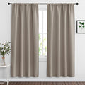 Blackout Curtains for Bedroom Living Room Nursery 72 inches Long (Sand / 42"W x 72"L (Pack of 2))