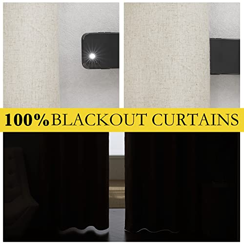 Natural Blackout Curtains for Kitchen 52" Wide x 63" Long 2 Panels (62"W x 63"L (Pack of 2) / Natural)