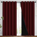 100% Blackout Lined Panels (62"W x 84"L (Pack of 2) / Burgundy Red)