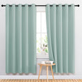Bedroom Curtains Blackout Drapery Panels (Aqua / 70"W x 72"L (Pack of 2))