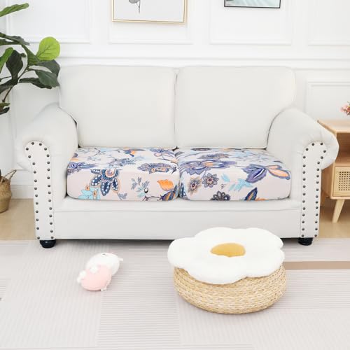 Printed Couch Cushion Covers (Beige / Seat 2 Pack)
