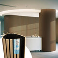 Roll Flat Design Acoustic Wood Slat Wall Panels (2-Pack - 95.3 x 23.8 Inch / Boxwood)