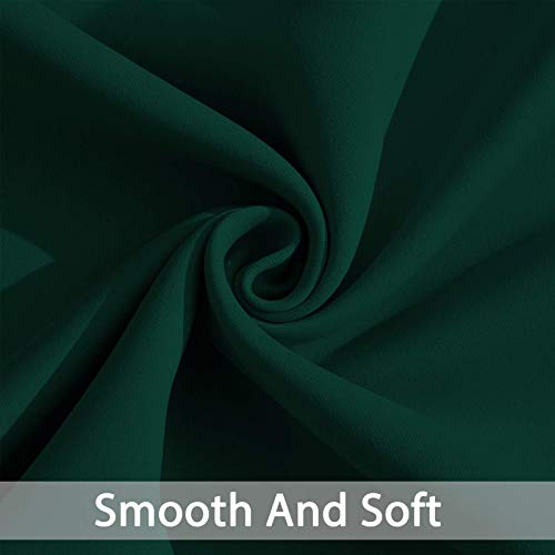 Room Darkening Curtains 52x63 inch Length Dark Green (Dark Green / 52"W x 63"L (Pack of 2))