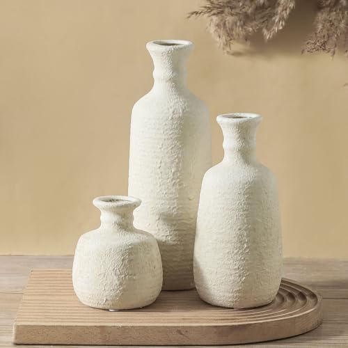 Ceramic Vase Set of 3 (011 - White)