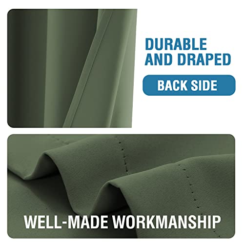 Doorway Curtain Blackout Closet Door Curtain Room Divider Window Treatment Curtain for Bedroom Thermal Insulated Privacy Drape Soundproof Grommet (42"W x 80"L (Pack of 1) / Bronze Green)