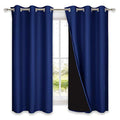 100% Blackout Curtains 54 inches Long (Royal Blue / 42"W x 54"L (Pack of 2))