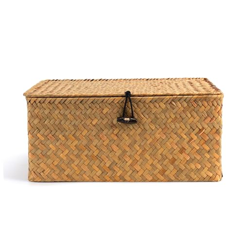 Small Wicker Basket with Lid (S-Natural)