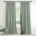 Velvet Curtains 102 inches Long (Auqa / 52"W x 102"L (Pack of 2))