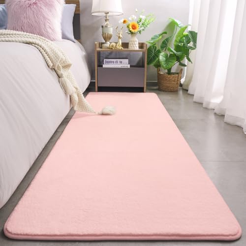 Modern Soft Hallway Runner Rug (2' x 8' (Runner) / Pink)