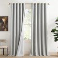 Grey Long Linen Full Shade Panels (62"W x 90"L (Pack of 2) / Grey)
