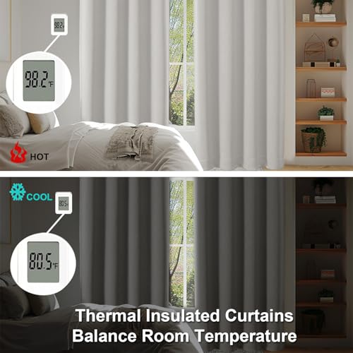 Ava Natural Extra Long 10ft Curtains for Patio 120 Inches Long 2 Panels Set (Natural / 50"W x 120"L (Pack of 2))